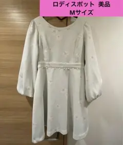 ロディスポット 膝丈ワンピース　美品　パステルグリーン　Mサイズ　セレモニー