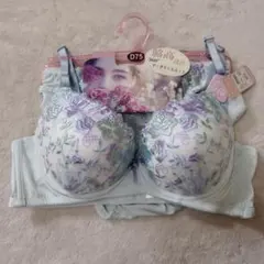 新品 ☆ Sanei サンエイ D75 脇高 すっきりシルエット ブラ＆ショーツ