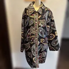 お値下げでーす‼️レオナールペイズリースパンコール柄中綿入り軽いコート