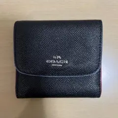 【COACH】折りたたみ財布/レザー/花柄