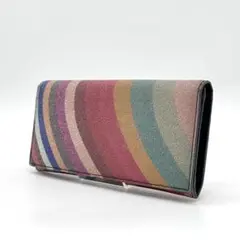 Paul Smith ポール・スミス マルチカラー スワールストライプ 長財布