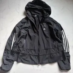 adidas ブルゾン ジャンパー パーカー ブラック S ペプラム