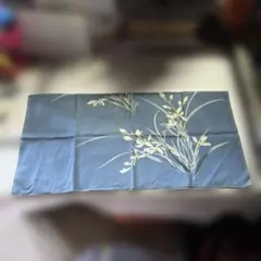 夏物 花模様 薄青色 太鼓 正絹 薄物 絽 紗 名古屋帯 作り帯 あやめ