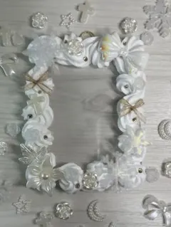 硬質トレカケース B8 縦入れ ホイップデコ スノー ローズ パール ゴールド