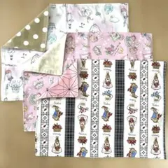 ハンドメイド ランチョンマット 30cm×40cm リバーシブル 3枚 うさぎ柄