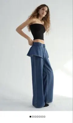 H&M エイチアンドエム　ワイドハイウエストデニム　完売品