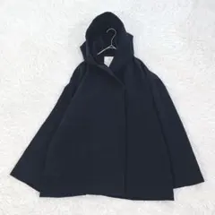 スタジオクリップ フード付き ウールコート ネイビー Lサイズ ウール混