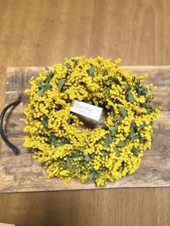 無農薬ミモザとユーカリのリース