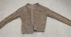 レースブルゾン ブラウン　M