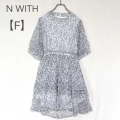 エヌウィズ/ワンピース/シアー/半袖/ミニ丈/小花柄/バックオープン/シフォンのサムネイル