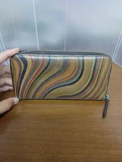 あ*君様 ポール・スミス　長財布　ラウンドファスナー　マルチストライプ　希少品