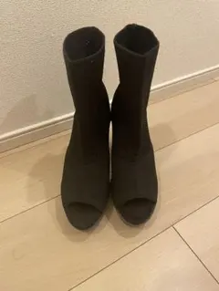 【新品未使用】SHEIN オープントゥ ソックスブーツ 38