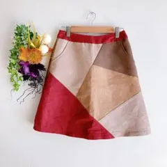 【NICE CLAUP】ナイスクラップ　スエード調スカート　サイズ【F】