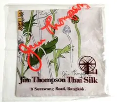 新品Jim Thompson ジムトンプソンスカーフ　ハンカチーフ花柄40✕40