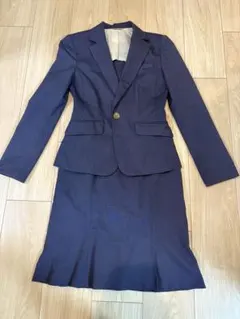 P.S.FA セットアップ スカートスーツ ネイビー 5号　XSサイズ