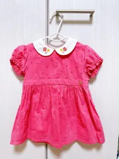 Kate spade 刺繍ワンピース　ピンク　80cm