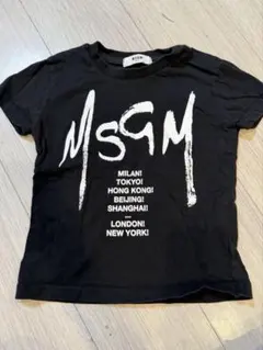 MSGM KIDS ロゴプリント Tシャツ ブラック 4歳のサムネイル