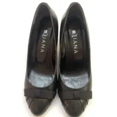 【最終値下】ダイアナ　ブラックリボンパンプス　22センチ