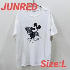 JUNRED ミッキーマウス 半袖Tシャツ　サイズL　ホワイト