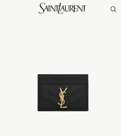 イヴ・サンローラン Vステッチ キャビアスキン ゴールドロゴ 長財布 本
