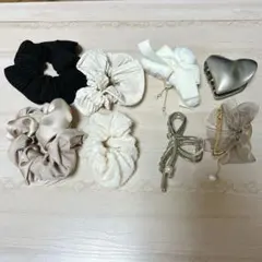 シュシュ　クリップ　まとめ売り　ヘアアクセサリー　ヘアゴム