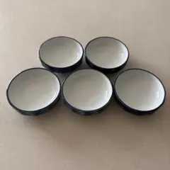 【新品】　和食器　小皿　5枚セット　陶器　藍色　縁取り　食器　小鉢　食器のサムネイル