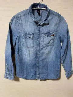 a292 キッズ　デニムシャツ　140