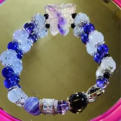 ※天然石 アゼツライト デザインブレスレット※