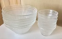 長谷川硝子HASEGAWA GLASSしずく そうめん 6客セット 昭和レトロのサムネイル
