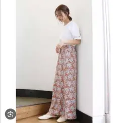 Ungrid フラワープリントフィットマキシスカート　マーメイド　春夏