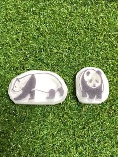 ハンドメイド 消しゴムはんこ パンダ ２点まとめ