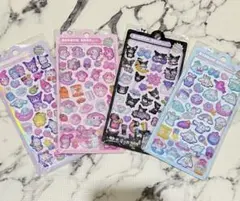 サンリオ ぷくぷくシール 3D立体シール 4枚セット まとめ売り