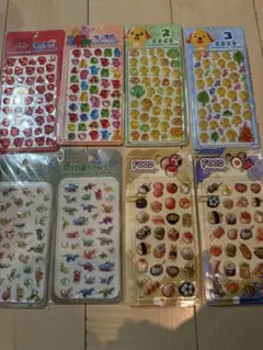 吉田産業 立体 シール フード キャラクター 恐竜 8点セット