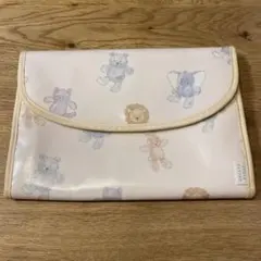 ジェラートピケ　ぬいぐるみモチーフ　母子手帳ケース　L ピンク