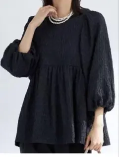 ユナイテッドアローズ　グリーンレーベルリラクシング　ペプラムブラウス