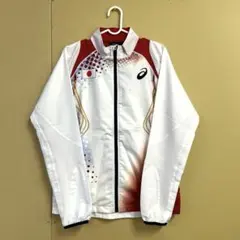 asics アシックス 韓国代表 ポリエステル フルジップ ジャージ 長袖 