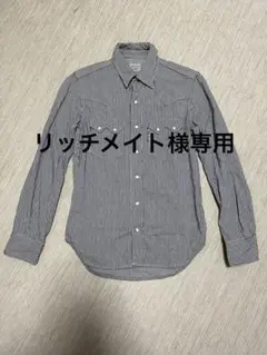 ブルーブルー　ストライプ 長袖シャツ