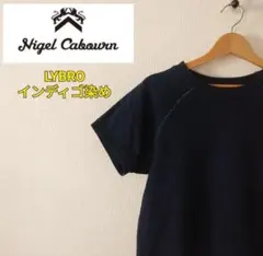 Nigel Cabourn LYBRO インディゴ 　半袖トレーナー　古着のサムネイル