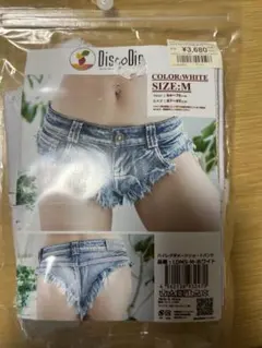 ホワイト フリンジデザイン ショートパンツ M