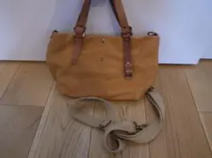 SUOLO スオーロ クロップキャンバス レザー トートバッグ2wayバッグ美 