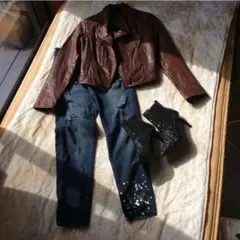 NORTH BEACH  ラム革ライダース　⭐️ヴィンテージレア