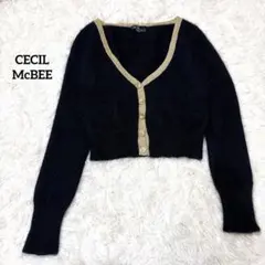 CECIL McBEE ブラックカーディガン　アンゴラ