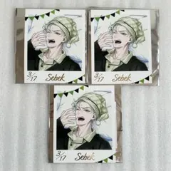 ツイステ　セベク　フォト風カード　3枚　くつろぎマイルーム