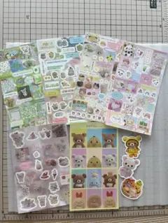 リラックマ 平成レトロ ホログラムシール 証明写真 5枚セット おまけ付き⭐︎ ①