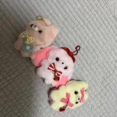 ぬいぐるみマスコットキーホルダー3点セット