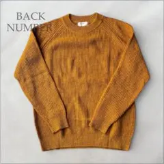 バックナンバー ライトオン リブ編みセーター マスタード色 メンズM セーター
