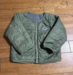 キッズリバーシブルジャケット 100cm オリーブグリーン