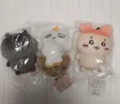 ちいかわ　ぽてたまぬいぐるみ　古本屋・あのこ・モブ ぬいぐるみ3点セット