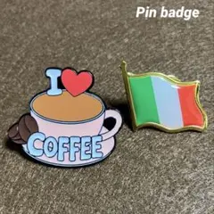 Coffee time & Italy ピンバッジ　2種　匿名発送　41