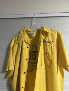 70s vintage unitog ボーリングシャツ　刺繍　イエロー　USA製 70s vintage unitog ボーリングシャツ 刺繍 イエロー USA製 - メルカリ